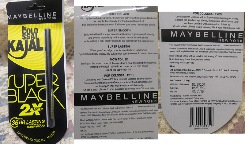 Maybelline Super Black Kajal