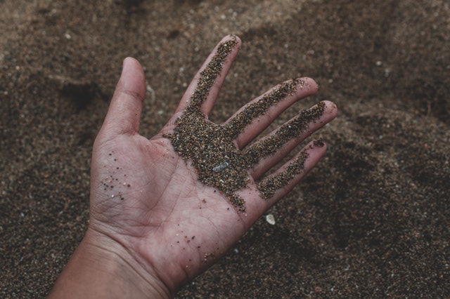 Child playing with sand