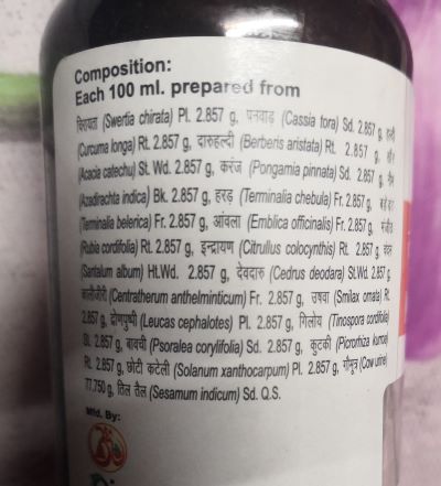 patanjali Kayakalp oil ingredients