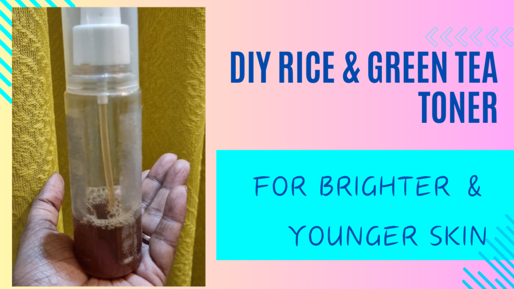 DIY face toner (rice and green tea)